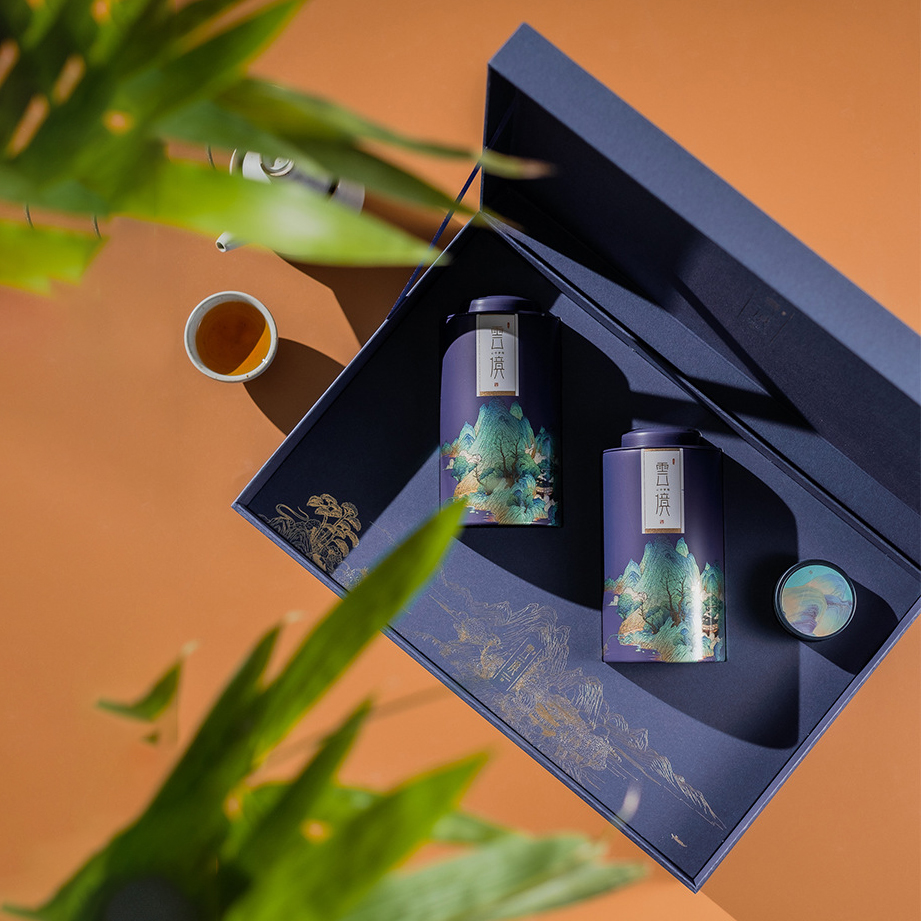 云镜中国元素风格设计通用茶叶礼品包装盒